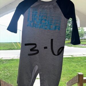 Under Armour Gray and Black Infant Onesie